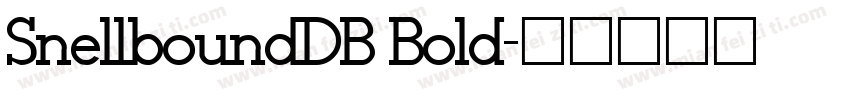 SnellboundDB Bold字体转换